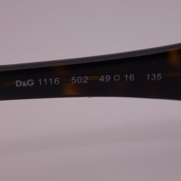 D&G DOLCE & GABANNA Prescription Glasses 1116 502 49 16 135 - Picture 8 of 16